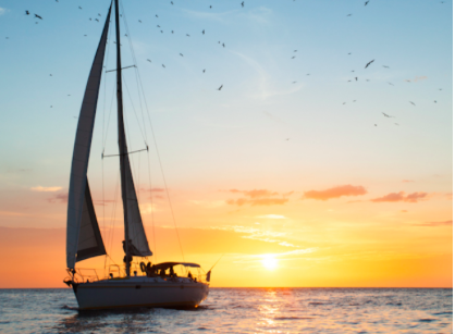 Sailboat and sunset in Costa Rica