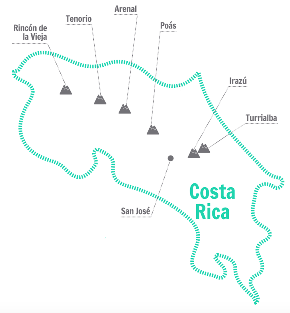 Active volcanoes of Costa Rica Image 1