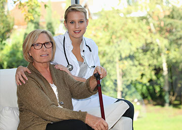 Nurse comforting a patient