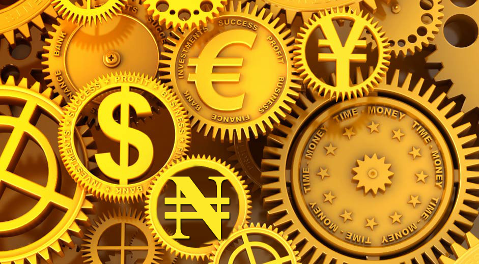 Image depicting the many currencies of the world