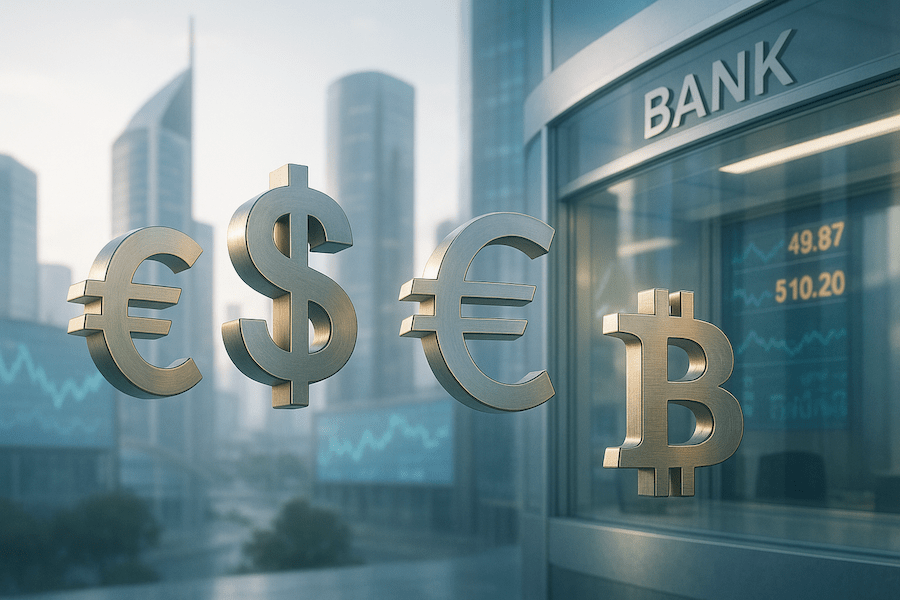 Surreal image representing exchange rates in Costa Rica