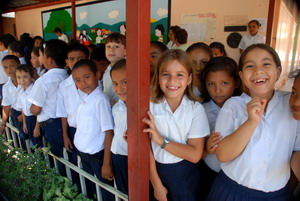 Happy Costa Rican students