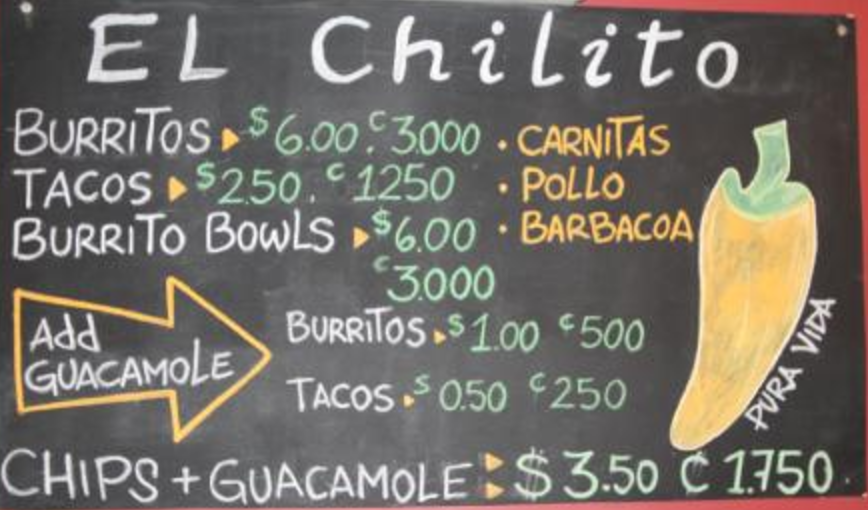 El Chilito restaurant in Tamarindo