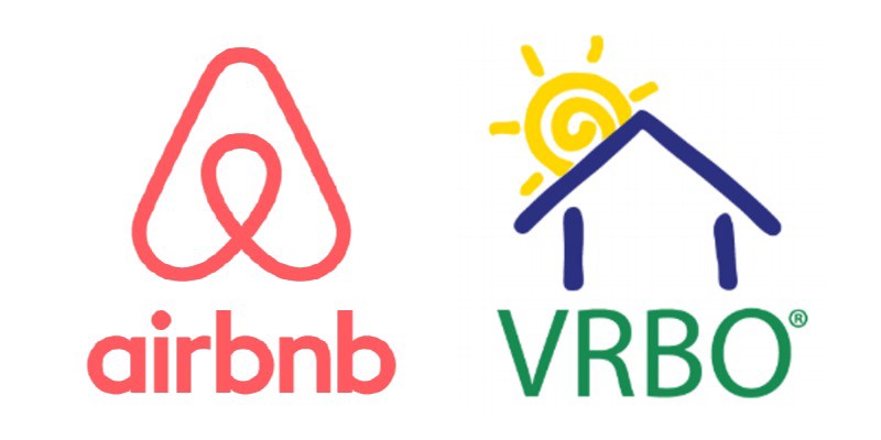 Return on investment (ROI) Airbnb and VRBO logos